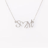 Personalized Double Initial Stainless Steel Necklace
