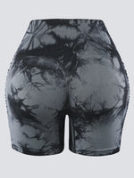 CHRLEISURE Tie-Dye Yoga Shorts with Side Holes