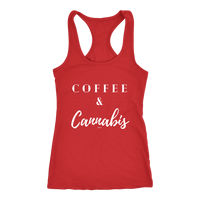 COFFEE & CANNABIS: WOMEN'S RACERBACK TANK - Zee Grace Tee