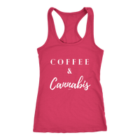 COFFEE & CANNABIS: WOMEN'S RACERBACK TANK - Zee Grace Tee