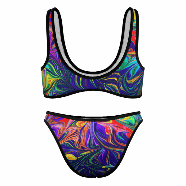 COLOR SPLASH ME: Women's Two Piece Swimsuits Sexy Bikini Suit