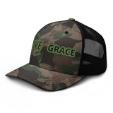 GIVE GRACE: Camouflage trucker hat