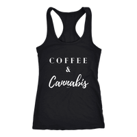 COFFEE & CANNABIS: WOMEN'S RACERBACK TANK - Zee Grace Tee