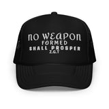 NO WEAPON: Foam trucker hat