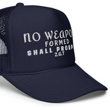 NO WEAPON: Foam trucker hat