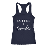 COFFEE & CANNABIS: WOMEN'S RACERBACK TANK - Zee Grace Tee