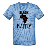 Black Lives Matter: Women's Tie Dye T-Shirt - spider baby blue