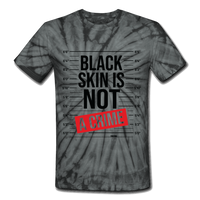 Black Skin Is Not A Crime: Unisex Tie Dye T-Shirt - spider black
