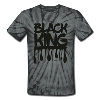 Black King/Drip Print: Men's Tie Dye T-Shirt - spider black