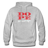 DOPE IN REAL LIFE: Gildan Heavy Blend Adult Hoodie - heather gray