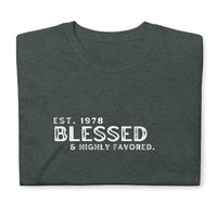 EST 19** BLESSED: Short-Sleeve Unisex T-Shirt