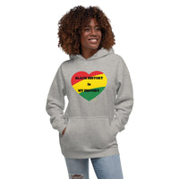 BLACK HISTORY IS MY HISTORY (HEART): Unisex Hoodie