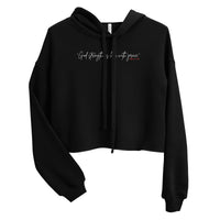 GOD STRENGTHENS: Crop Hoodie