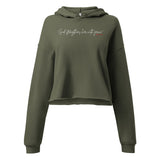 GOD STRENGTHENS: Crop Hoodie