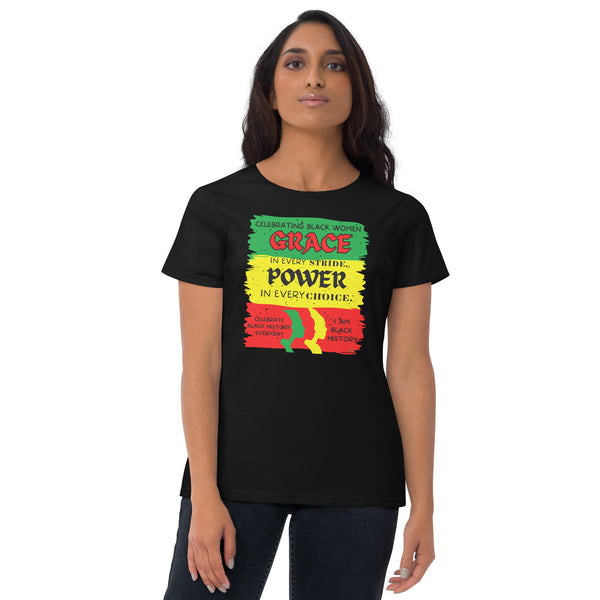 BLACK HISTORY MONTH / GRACE & POWER: Women's short sleeve t-shirt