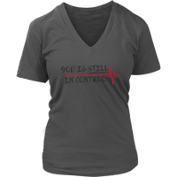 GOD is STILL in CONTROL: WOMEN'S V-Neck T-shirt - Zee Grace Tee