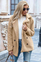 Full Size Lapel Collar Sherpa Coat