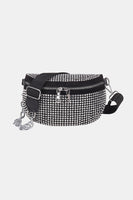 Rhinestone PU Leather Sling Bag