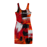 FLAMING ORANGE: Women's Tank Dress Stylish Sleeveless Dress