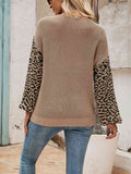 Leopard Crisscross V-Neck Sweater