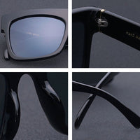 Unisex Vintage Flat Top Square Sunglasses