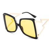 BOW TIE Hollow Oversize Square Sunglasses