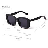 Chunky RETRO THICK FRAME Square Oversized Sunglasses