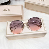 RIMLESS OCEAN CUT Gradient Sunglasses