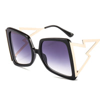 BOW TIE Hollow Oversize Square Sunglasses