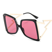 BOW TIE Hollow Oversize Square Sunglasses