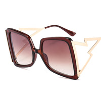 BOW TIE Hollow Oversize Square Sunglasses