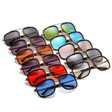Double Bridge Square Frame Sunglasses