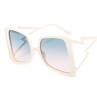 BOW TIE Hollow Oversize Square Sunglasses