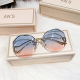 RIMLESS OCEAN CUT Gradient Sunglasses