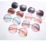 RIMLESS OCEAN CUT Gradient Sunglasses