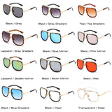 Double Bridge Square Frame Sunglasses