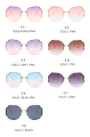 RIMLESS OCEAN CUT Gradient Sunglasses