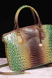 Gradient PU Leather CROC Handbag