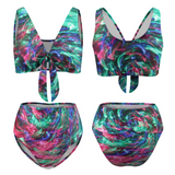 GALAXY LOVE: Women's Two Piece Adjustable Split Swimsuits Cute Bikini