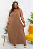 Beach Vibes Cami Maxi Dress in Mocha