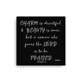 PROVERBS 31:30 Canvas Wall Art