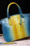 Gradient PU Leather CROC Handbag