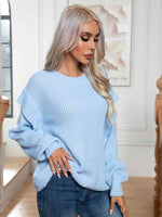 Dropped Shoulder Long Sleeve Sweater