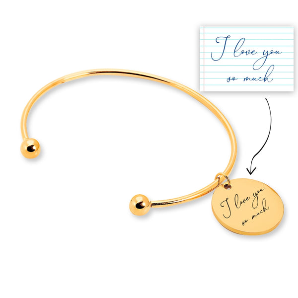 Custom Handwritten Message Bangle