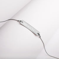 ISAIAH 54:17: Engraved Silver Bar Chain Necklace