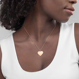 LOVE: Engraved Silver Heart Necklace