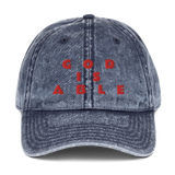 GOD IS ABLE (*wrl): * EMBROIDERED DESIGNED Vintage Cotton Twill Cap - Zee Grace Tee