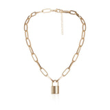 Multi Layer Lover Lock Pendant Choker Necklace - Zee Grace Tee