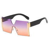 Oversized Flat Square Rimless Sunglasses - Zee Grace Tee