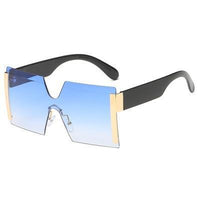 Oversized Flat Square Rimless Sunglasses - Zee Grace Tee